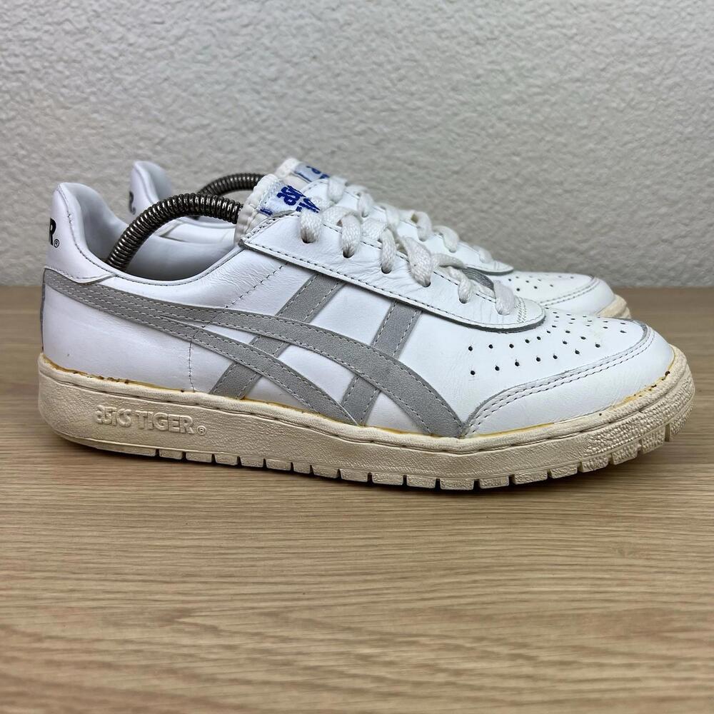 VTG 80’s ASICS Japan S Original Sneakers White Gray Men’s Sz 8.5 TRUE VINTAGE